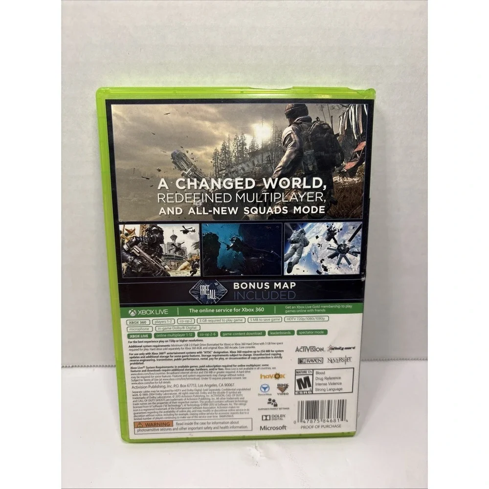 Call of Duty: Ghosts (Xbox 360, 2013) Game Disc Only Tested